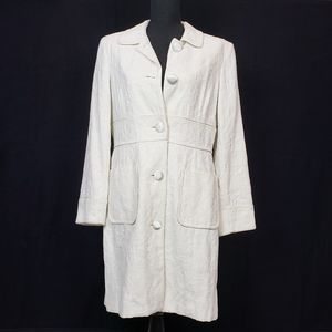 Nine & Company long white Brocade jacket size 10